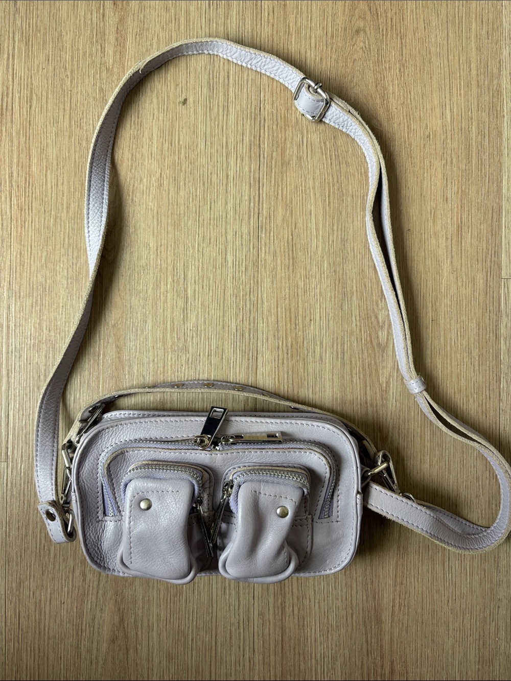 NúNoo Helena Women’s Lilac BubbleGum Crossbody Organizer Bag